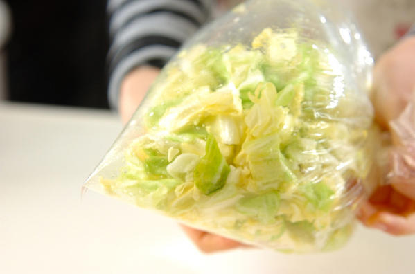 キャベツのバターしょうゆ炒めとじの作り方1