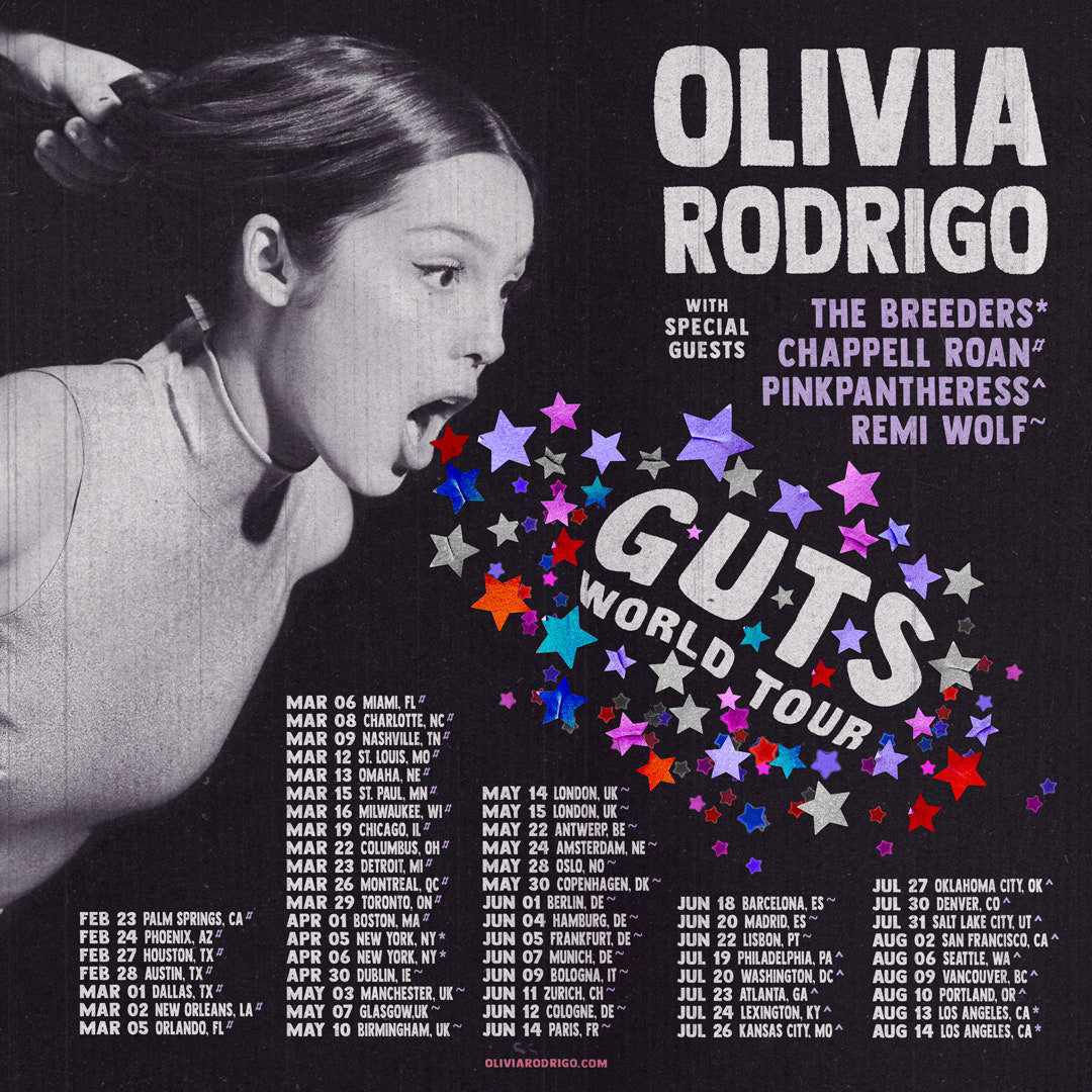 Olivia Rodrigo GUTS World Tour Dates, Ticket Prices, Openers, OnSale
