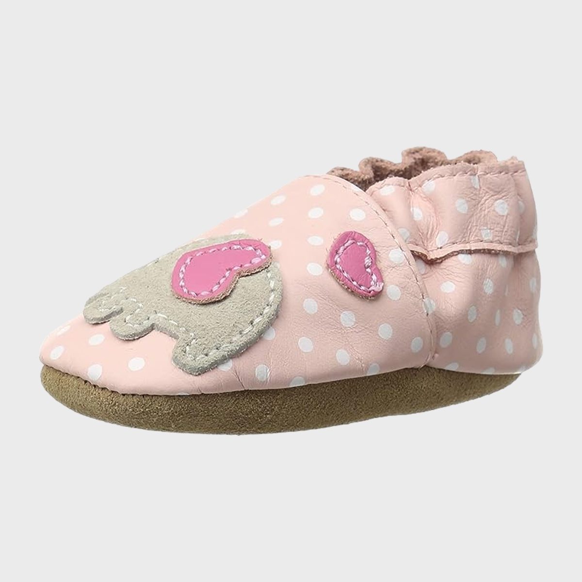 <p>Not only are these <a href="https://www.amazon.com/Robeez-Slip-Resistant-Slippers-Moccasins-Toddler/dp/B00J09SNL0" rel="noopener noreferrer">crib shoes</a> available in dozens of adorable colors and patterns, but they're actually approved by the American Podiatric Medical Association. They feature a soft suede sole that not only grips the floor but also flexes and bends with every wobbly step.</p> <p>This allows the full range of motion the baby needs for <a href="https://www.rd.com/article/okeeffes-healthy-feet/">healthy foot</a> development. They're also easy to get on and off, but thanks to their elasticized ankle, you won't have to worry about them slipping off.</p> <p class="listicle-page__cta-button-shop"><a class="shop-btn" href="https://www.amazon.com/Robeez-Slip-Resistant-Slippers-Moccasins-Toddler/dp/B00J09SNL0">Shop Now</a></p>