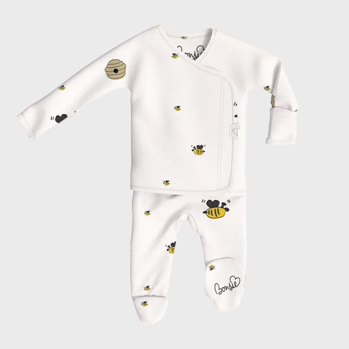 <p>There's nothing sweeter than skin-to-skin time with a brand-new baby. This <a href="https://www.maisonette.com/product/bonsie-baby-footie-bees-honey" rel="noopener noreferrer">footed onesie</a> makes that special bonding time easy to do no matter where you are. This buttery soft onesie has two double-layered flaps that open to expose the baby's chest and belly for that much-needed skin-to-skin connection. They also have an elastic waistband which allows for easy dressing and diaper changes.</p> <p class="listicle-page__cta-button-shop"><a class="shop-btn" href="https://www.maisonette.com/product/bonsie-baby-footie-bees-honey">Shop Now</a></p>