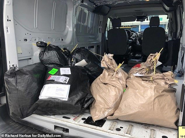 The $258,200, pictured here, disappeared as the bags scanned by Thorpe were being loaded onto the aircraft in New York which was due to land in Miami