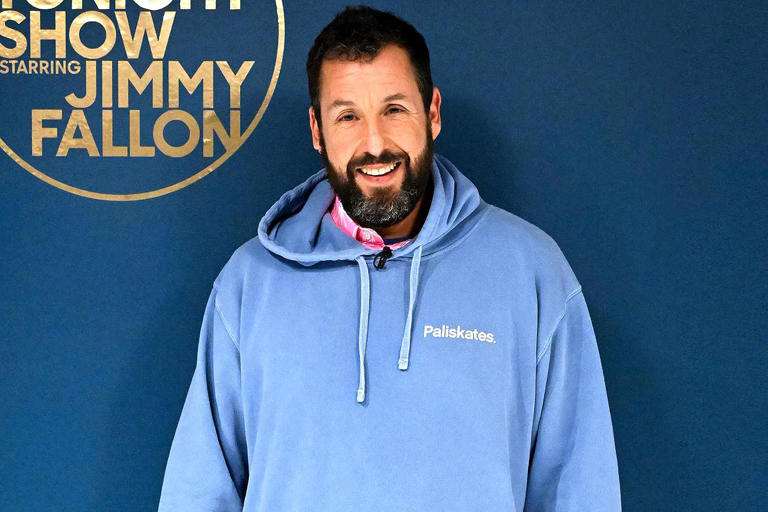 Todd Owyoung/NBC via Getty Images Adam Sandler poses backstage at the Tonight Show in December 2022