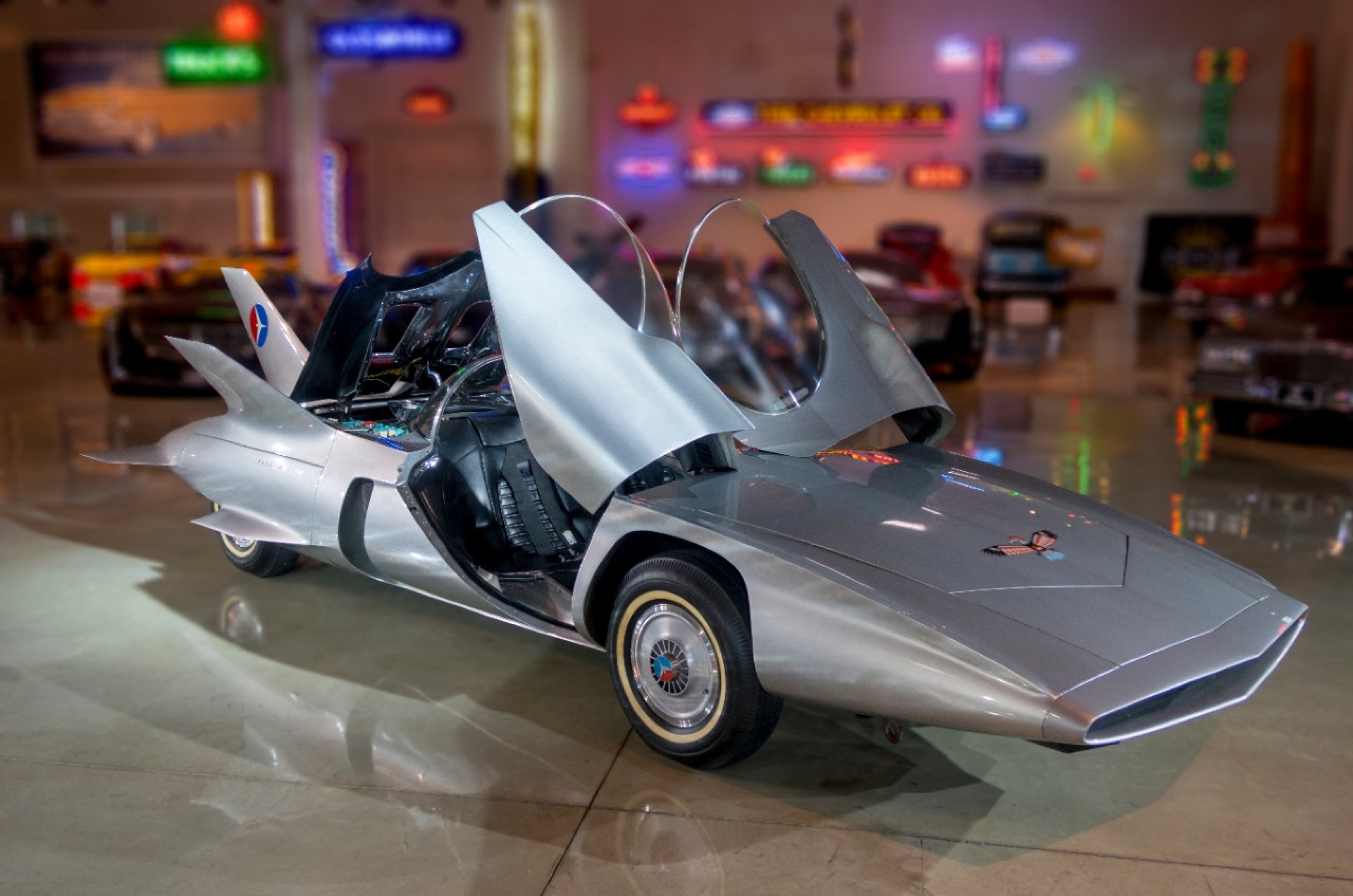 <p>GM’s Firebird concept cars were immediately recognizable for their jet-like design and interesting cockpits.</p>  <p>The Firebird III, of 1958, featured a double-bubble canopy that was accessed through a set of doors that tilted up and forwards.</p>  <p>When the doors were closed, the transparent rear quarter-spherical panels joined with the door glass to create two capsules for the driver and passenger.</p>  <p>In keeping with the aviation theme, the Firebird III had nine fins across the bodywork and was controlled inside with a joystick.</p>  <p>This was the lightest and most fuel efficient of the Firebird cars, thanks to its fiberglass bodywork.</p>  <p>It was powered by a GT-305 Whirlfire engine, but required a second unit to power the self-leveling suspension, air conditioning and power steering.</p>