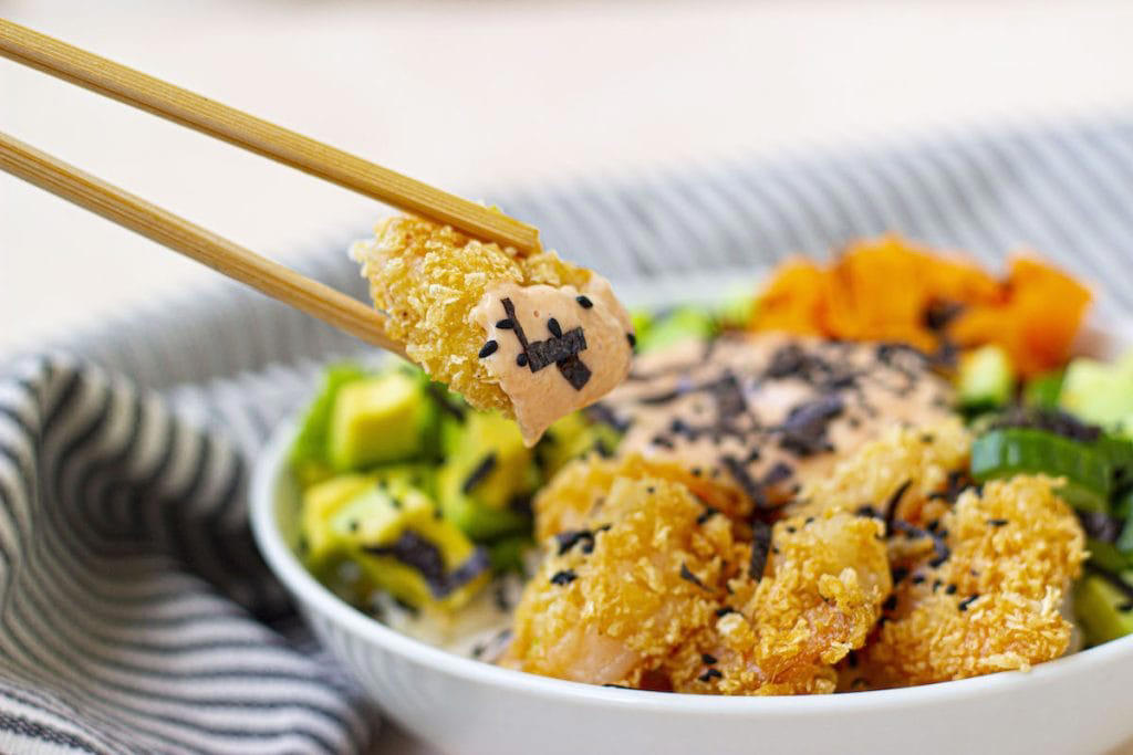 Easy Crunchy Shrimp Sushi Bowl