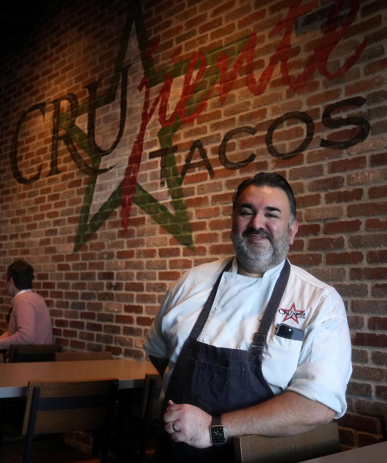 CRUjiente Tacos co-owner and chef Richard Hinojosa at his Arcadia neighborhood restaurant on Feb. 1, 2023.