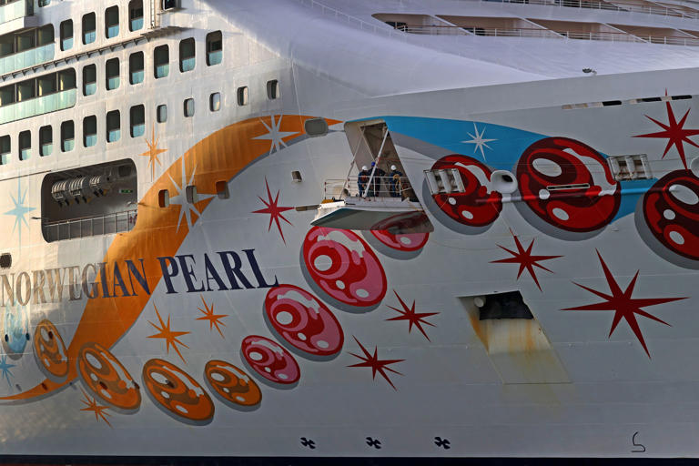 The cruise ship Norwegian Pearl docked at the Black Falcon Terminal in Boston last year.