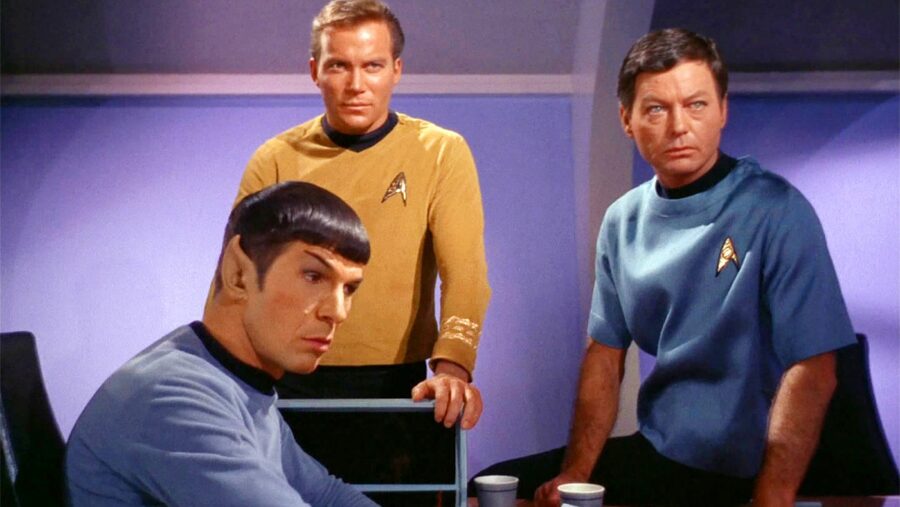 Spock, Kirk, and McCoy in <a>Star Trek : The Original Series</a>