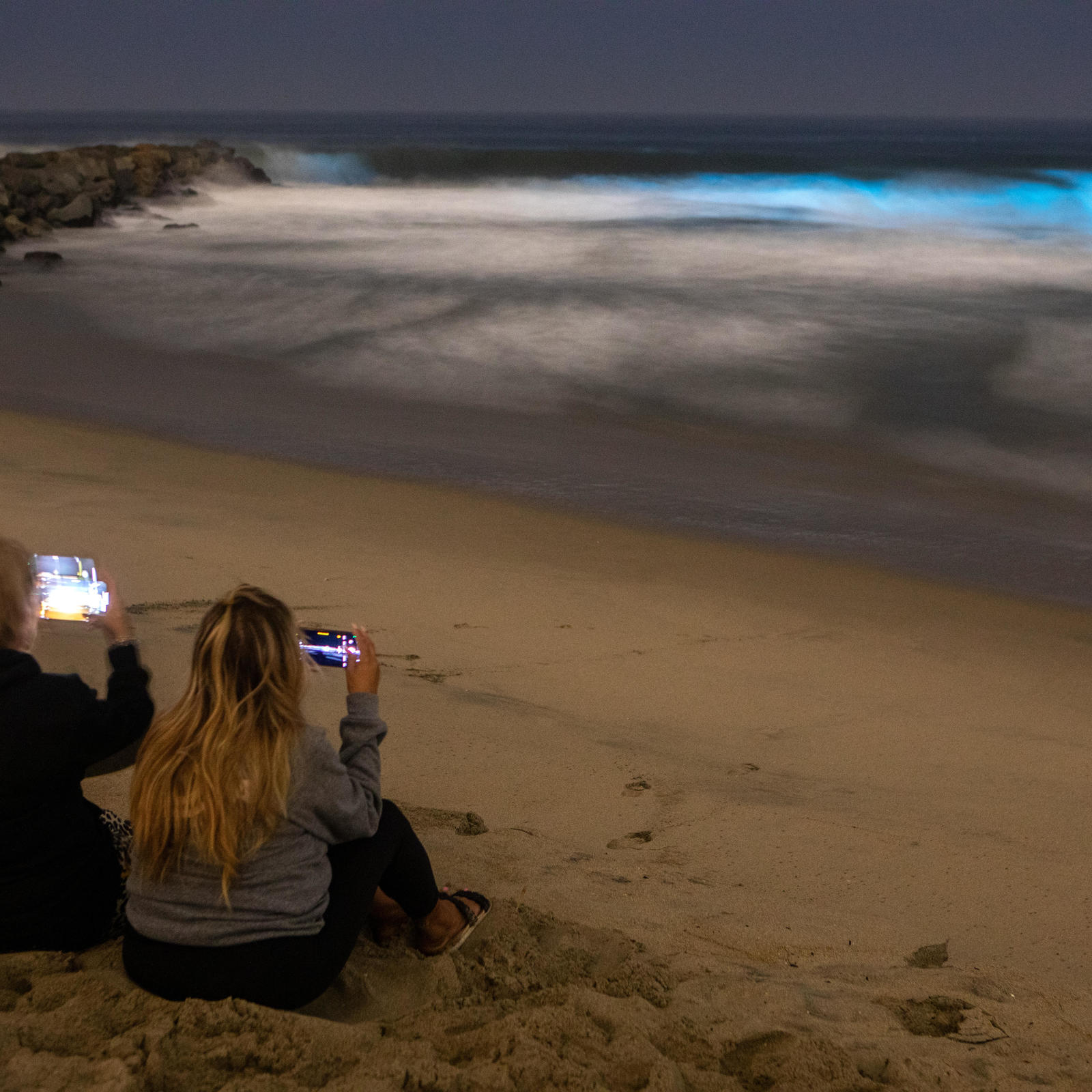 Bioluminescent waves light up Southern California's coastal waters