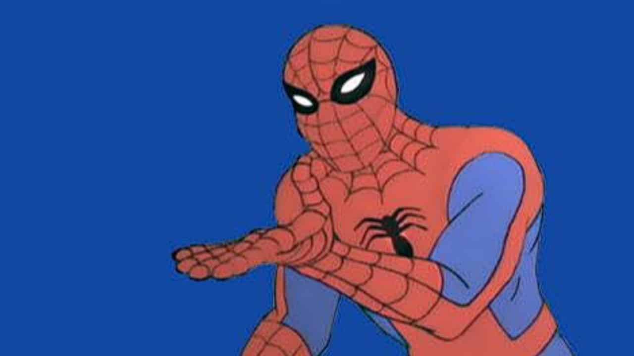 Мем пауки показывают друг. Человек паук мемы. Спайдермен Мем. Человек паук показывает пальцем. Человек паук 60.
