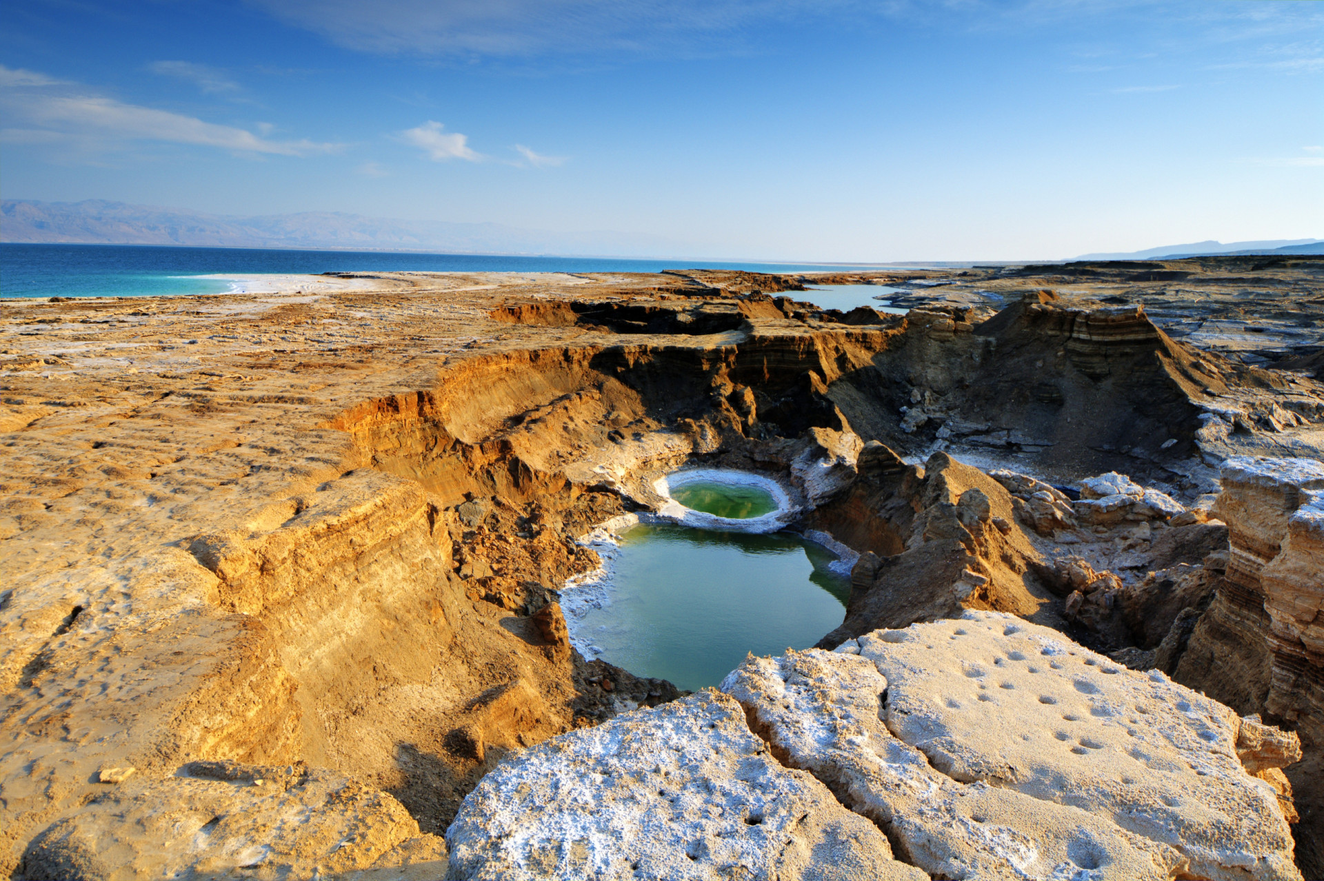 <p>This rapidly dwindling body of water has revealed numerous brackish sinkholes along the Dead Sea coast.</p><p>You may also like:<a href="https://www.starsinsider.com/n/284535?utm_source=msn.com&utm_medium=display&utm_campaign=referral_description&utm_content=573453en-en"> Ride down the longest roads on Earth</a></p>