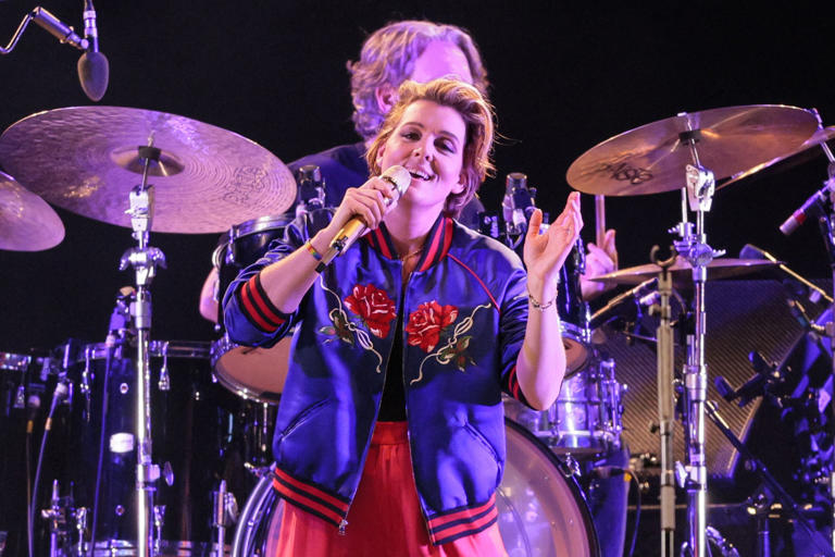 Brandi Carlile performs as the featured opening act for Pink's Summer Carnival Tour concert at Citizens Bank Park, Monday, September 18, 2023