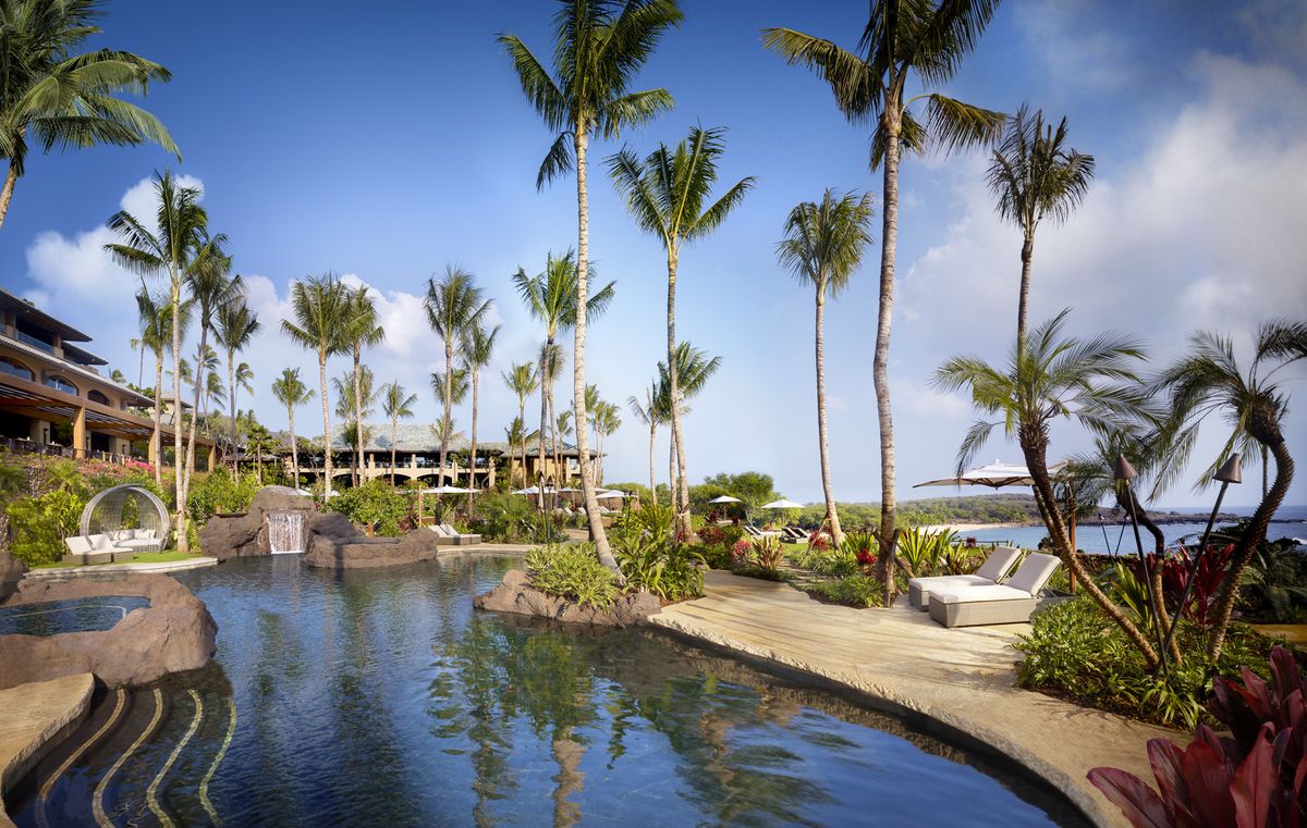 <p>The jaw-dropping <a href="https://www.fourseasons.com/lanai/">Four Seasons Resort Lanai</a> sits on a 90,000-acre secluded island (complete with its own Nobu), making it a natural draw for celebrity vacations. Celeb sightings through the years have included Jessica Alba, Katharine McPhee with David, Sara and Erin Foster, Rachel Zoe, Taylor Hill, and Lily Aldridge.</p>