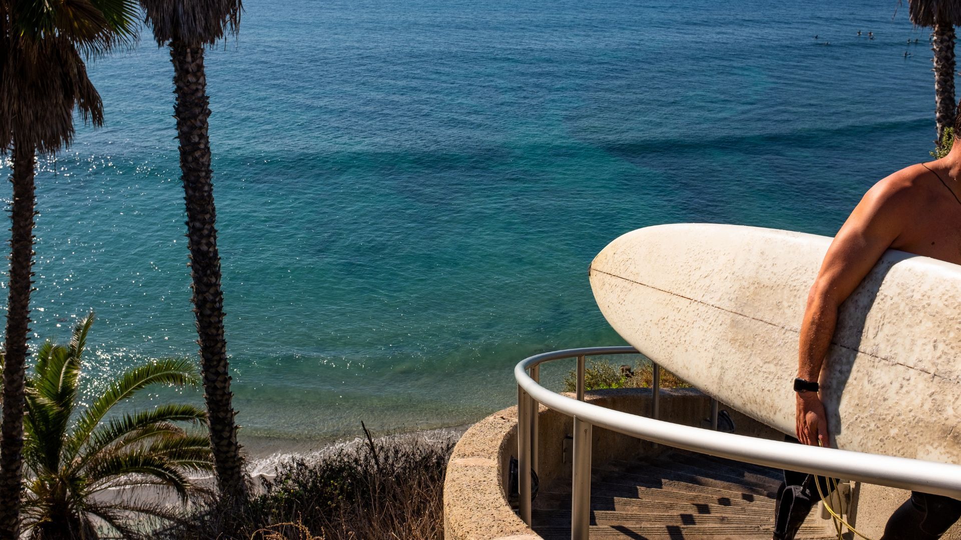 <p>                     Situated in western Malibu, Staircase Beach is a quiet section of beach that scores big with surfers and dog walkers, as long as your pooch is kept on a leash.                   </p>