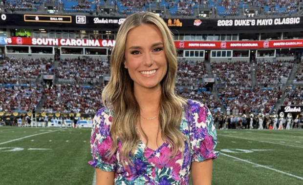 Sideline Reporter Molly McGrath Turned Heads With Her Outfit Saturday