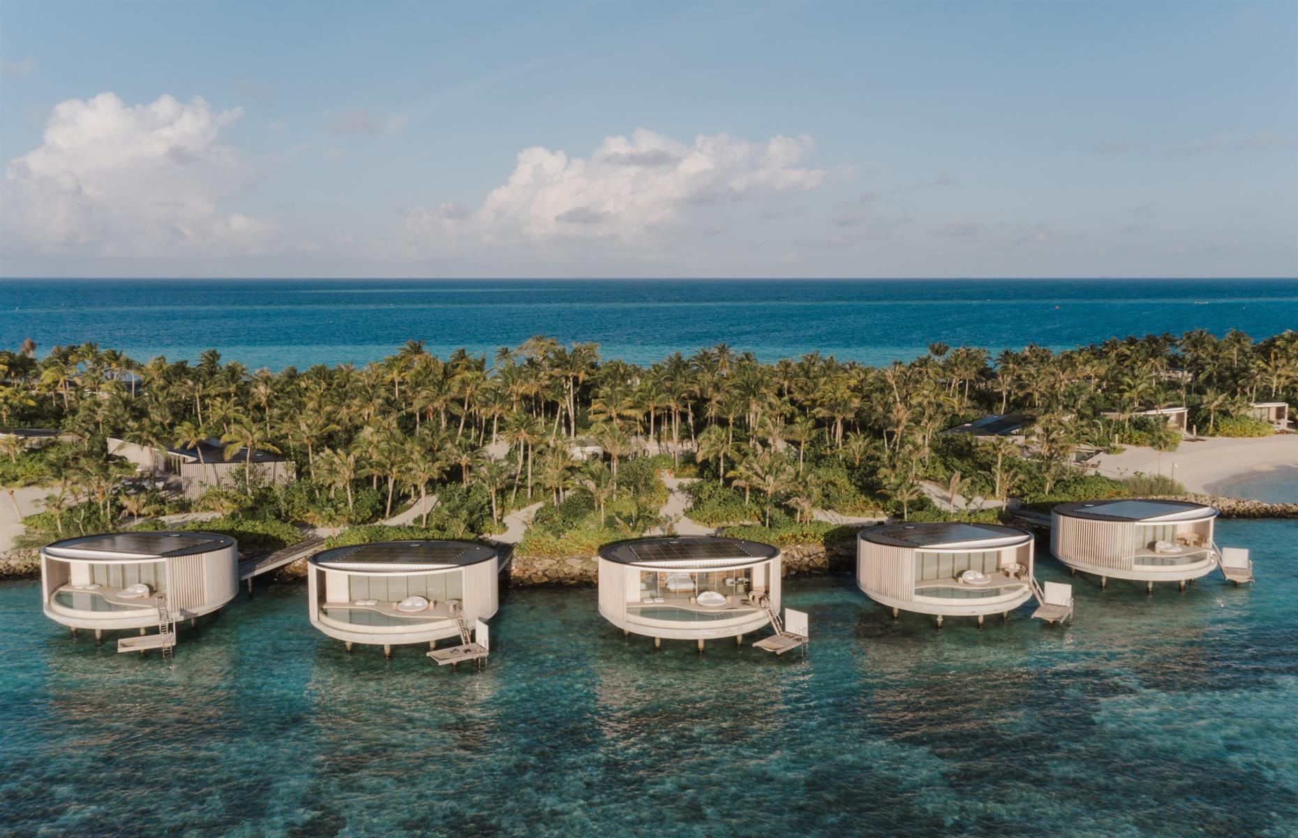 <p>The circular spa is set over the ocean too – here you can indulge in ultra-luxe treatments, from bamboo massages to natural body wraps using Maldivian herbs. There are also seven restaurants and bars, including a fine-dining Japanese option and a more laid-back beach shack with DJ sets. </p>