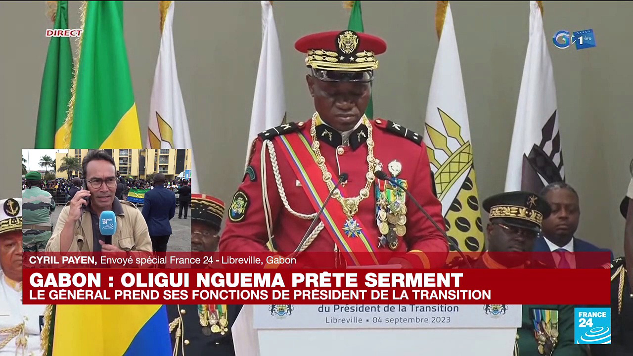 Coup d'État au Gabon le général Oligui prête serment en tant que