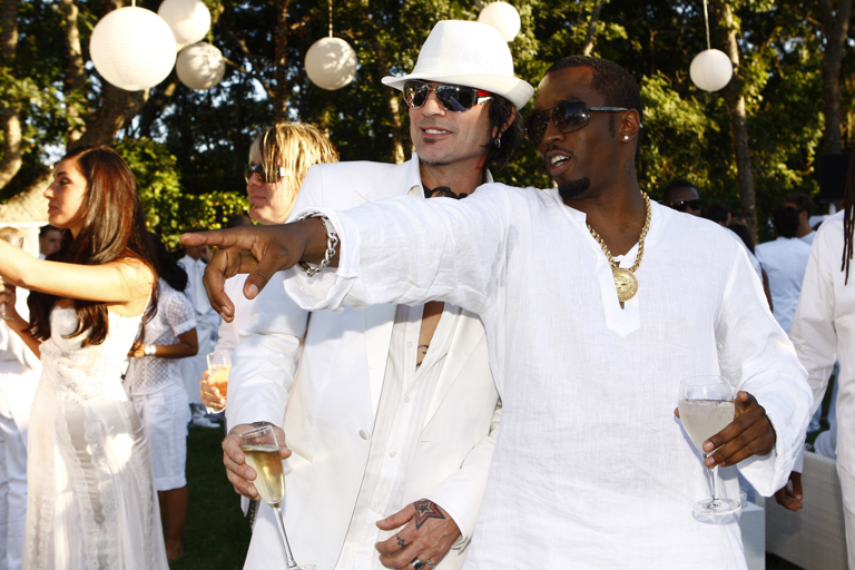 Diddy and Tommy Lee take in the sights. (Getty Images)
