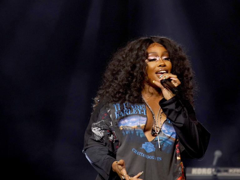 SZA performs during VidCon 2022 in Anaheim, California.