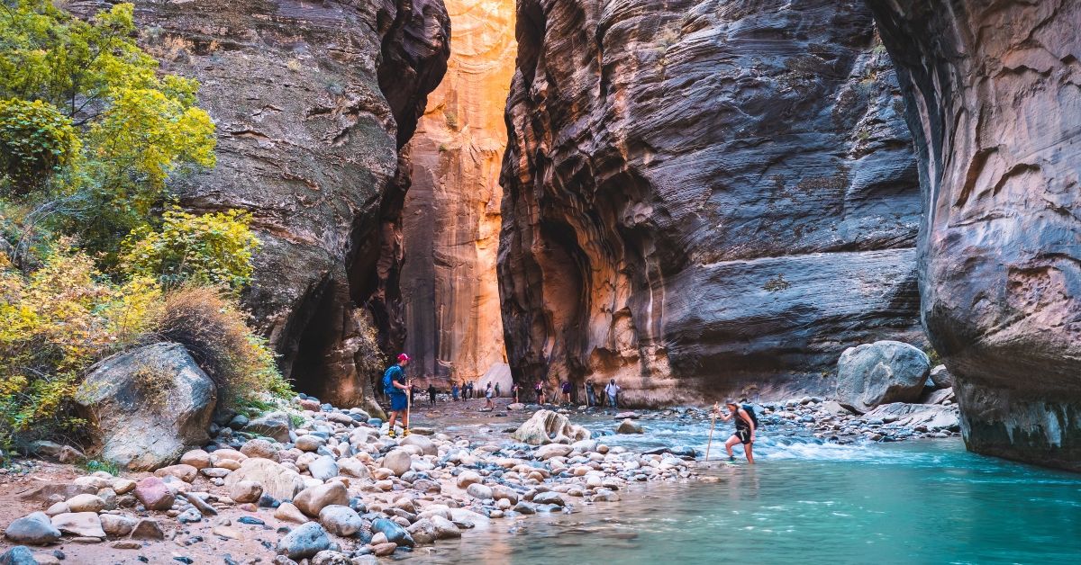 <p> For a unique adventure, the Zion Narrows provides an unforgettable experience of hiking through the narrow slot canyons of Zion National Park. Hikers wade through the Virgin River, surrounded by towering sandstone walls.  </p> <p> Any interested hikers should have moderate-level hiking skills, bring trekking poles and footwear with traction, and be prepared for potential flash floods. </p>