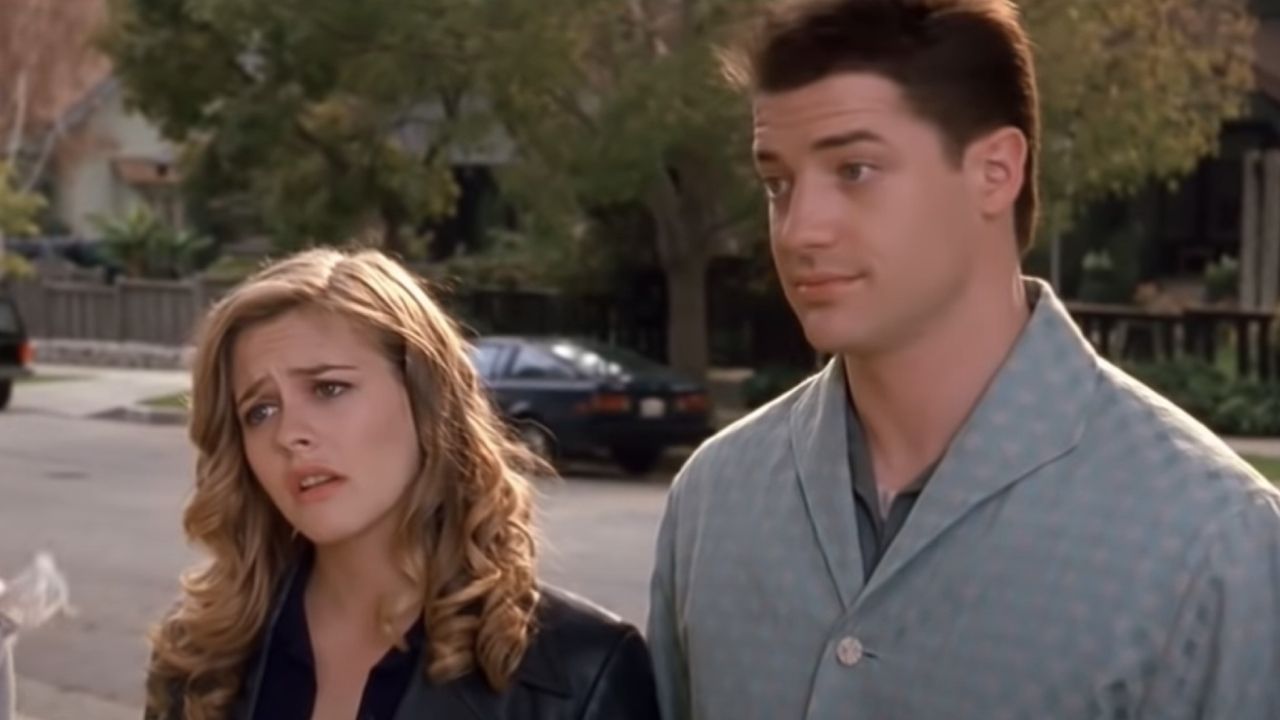 <p>                     A “blast from the past,” indeed, this inventive romantic-comedy stars Brendan Fraser as a charmingly naive 30-year-old who finally gets to see the outside world after spending his entire life accidentally trapped in a nuclear fallout shelter with his parents. <em>Clueless</em> cast member Alicia Silverstone plays the Pasadena woman he falls for in this marginal success (released the same year as the <em>monstrously</em> successful <em>The Mummy</em>) that I hope more people seek out.                   </p>