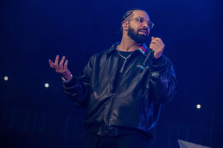 Drake, shown performing in this December 2022 file photo, has postponed his upcoming New Orleans concert for the second time. (Photo by Paul R. Giunta/Invision/AP)
