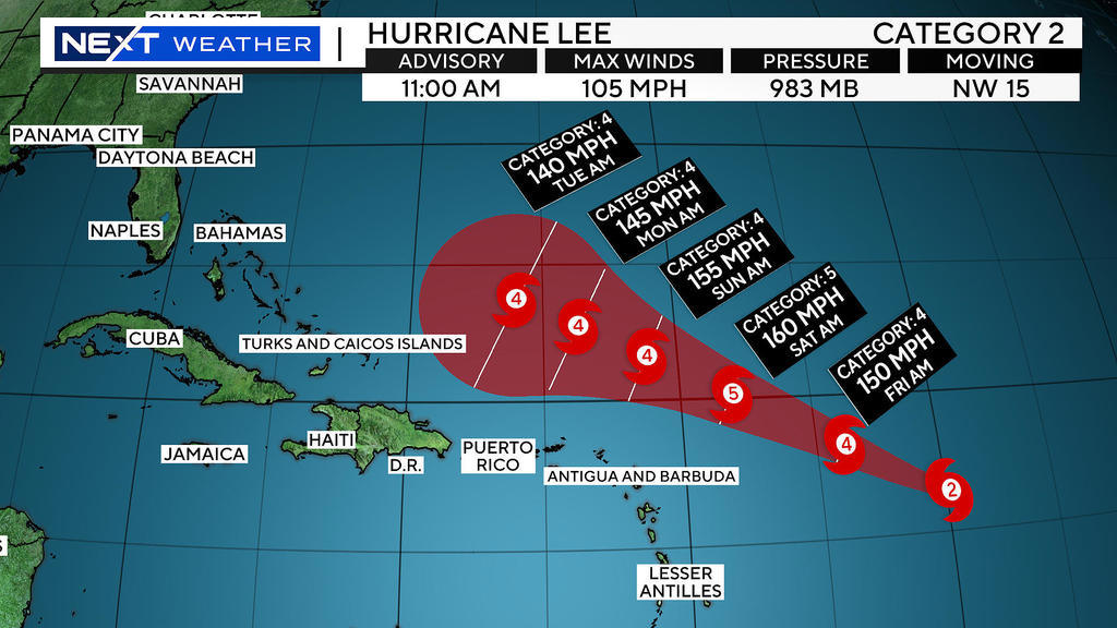 Hurricane Lee's projected path Could it reach New England?