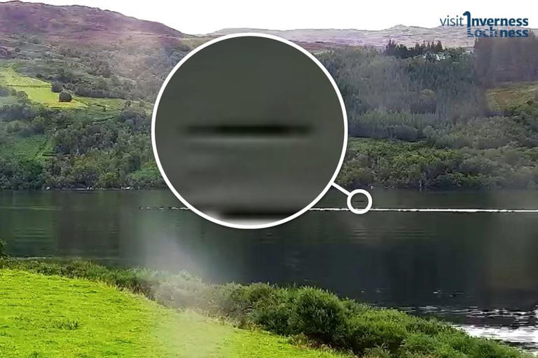 Photo shows the 'black hump' of the Loch Ness monster