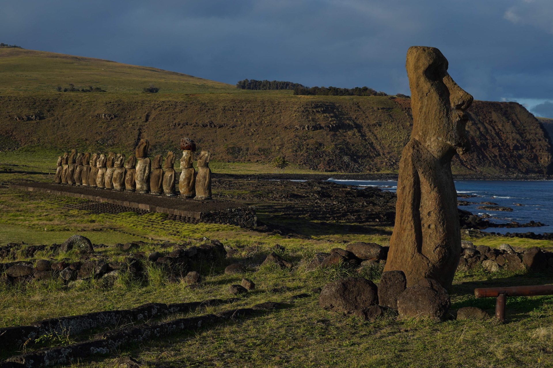 <p>Many archaeologists believe that the statues were symbols of authority and power, both religious and political, as well as a representation of the ancient Polynesians' ancestors. This is why the moai statues face away from the ocean and towards the villages, as if to watch over the people.</p>