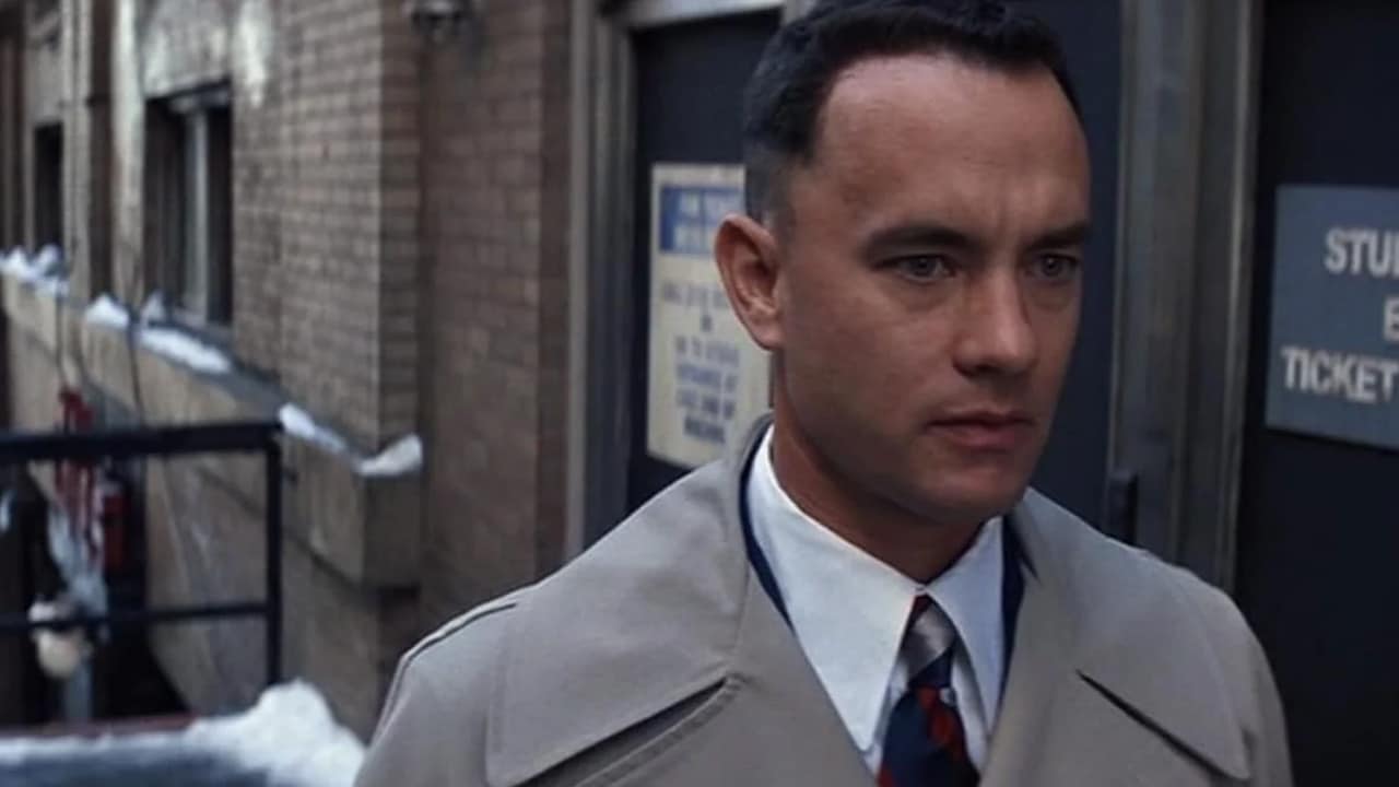 <p><span>Tom Hanks plays Forrest Gump, a simple man from Alabama with an IQ of 75 whose main desire is to reunite with Jenny, his childhood sweetheart. The funny and heartwarming story spans the history of the United States from the 1950s to the ’70s and relays a simple message: anyone can love anyone.</span></p>