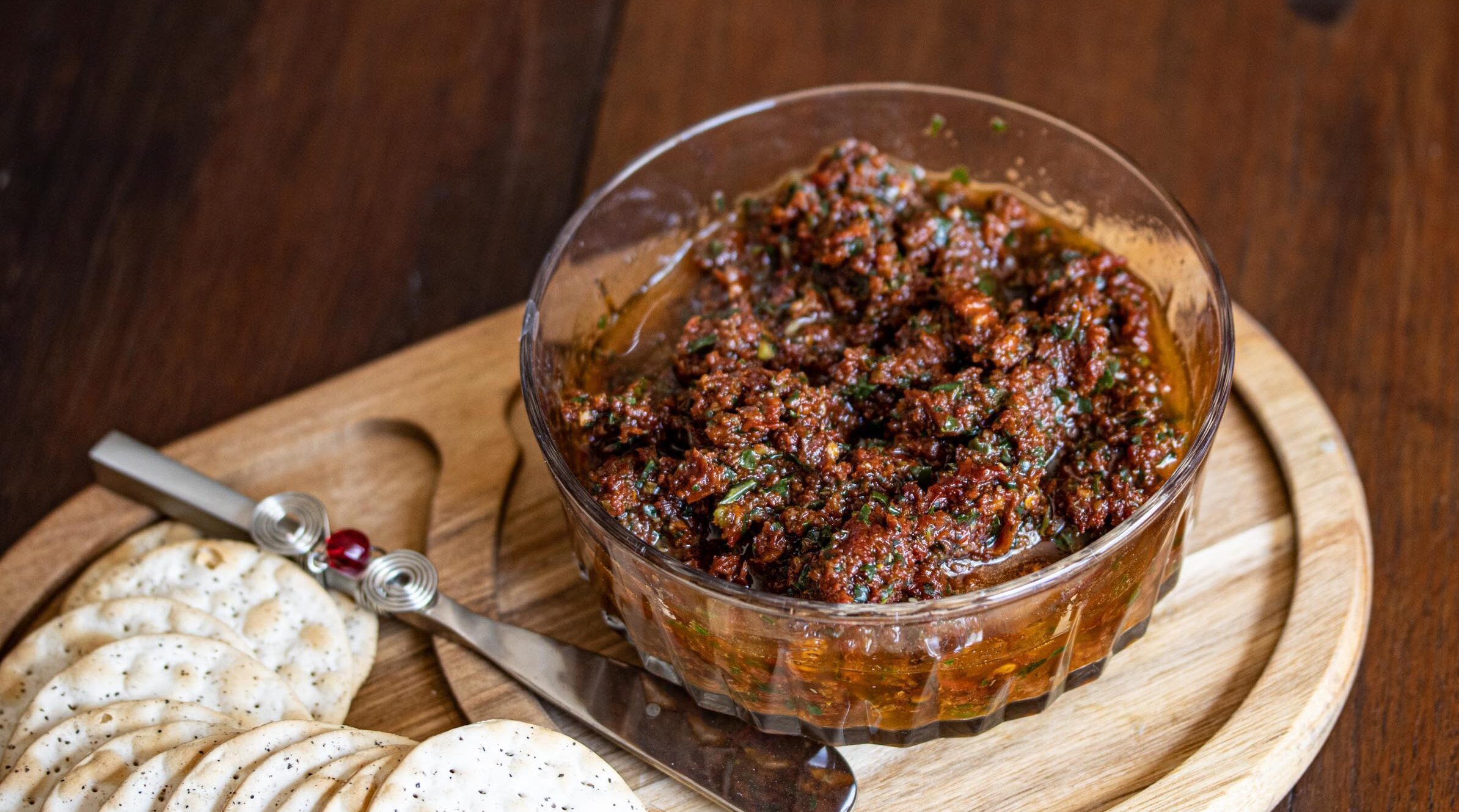 Sun Dried Tomato Tapenade Classic with A Spin