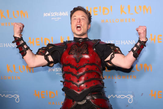 Elon Musk attends Heidi Klum's 2022 Hallowe'en Party at Sake No Hana at Moxy LES in New York City. Photo: Taylor Hill Source: Getty Images