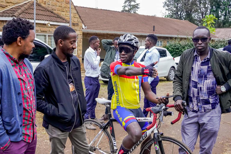 Jack Siro, one of the cyclists who attended the pompous wedding. Photo: Leon Karani. Source: UGC