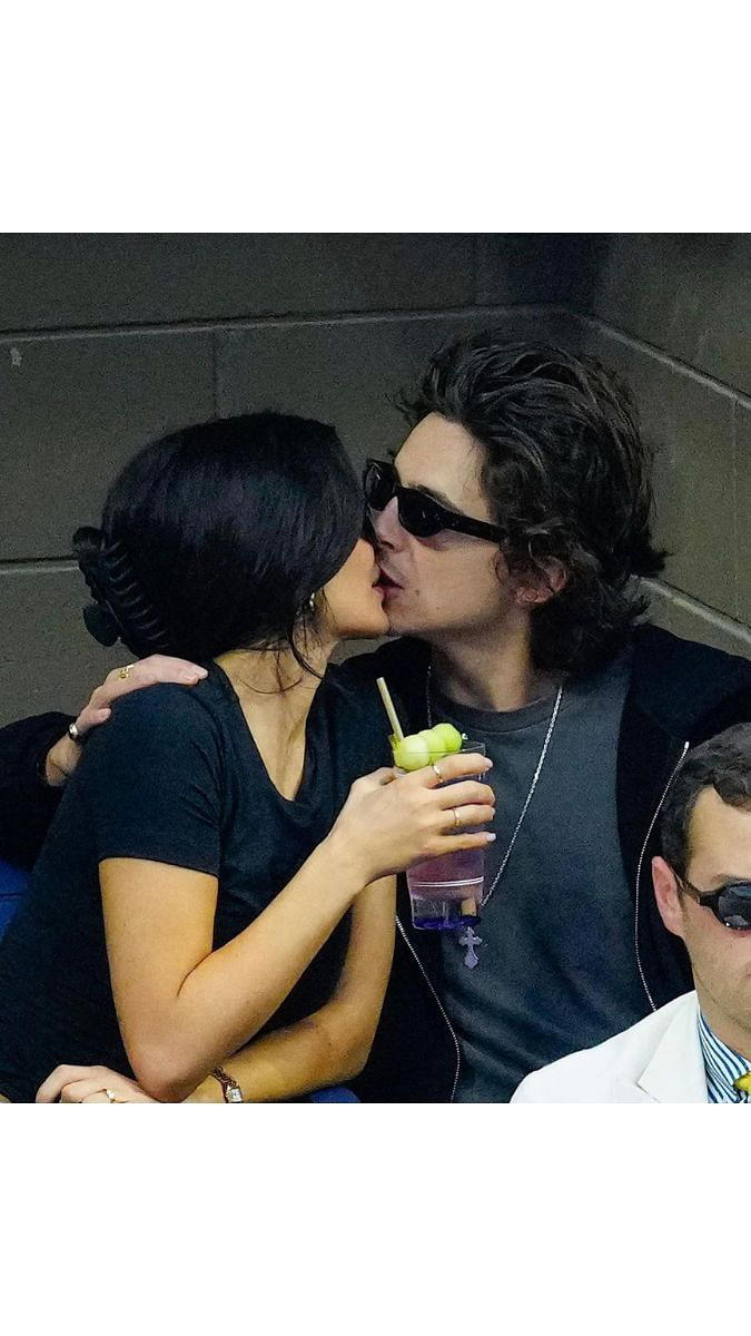 Kylie Jenner Timothee Chalamet Kiss And Cuddle At Us Open Final 7483