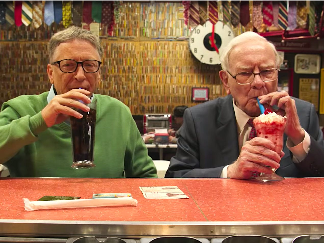 <p>Buffett once went to McDonald's in Hong Kong with <a href="https://www.businessinsider.com/bill-gates-warren-buffett-friendship-2018-3">longtime friend Bill Gates</a> and paid with coupons, Gates reminisced in his <a href="https://www.gatesnotes.com/2017-Annual-Letter?WT.mc_id=02_14_2017_02_AL2017_BG-GW_" rel="noopener">2017 annual letter</a>.</p><p>The letter reads: "Remember the laugh we had when we traveled together to Hong Kong and decided to get lunch at McDonald's? You offered to pay, dug into your pocket, and pulled out…coupons!"</p><p>Gates has described Buffett as a "thoughtful and kind" friend, and has said that every time he visits Omaha, <a href="https://www.gatesnotes.com/25-Years-of-Learning-and-Laughter?WT.mc_id=12_20_2016_10_YIR2016NewsBuffett_BG-EM_&WT.tsrc=BGEM" rel="noopener">Buffett drives to the airport to pick him up</a>.</p>