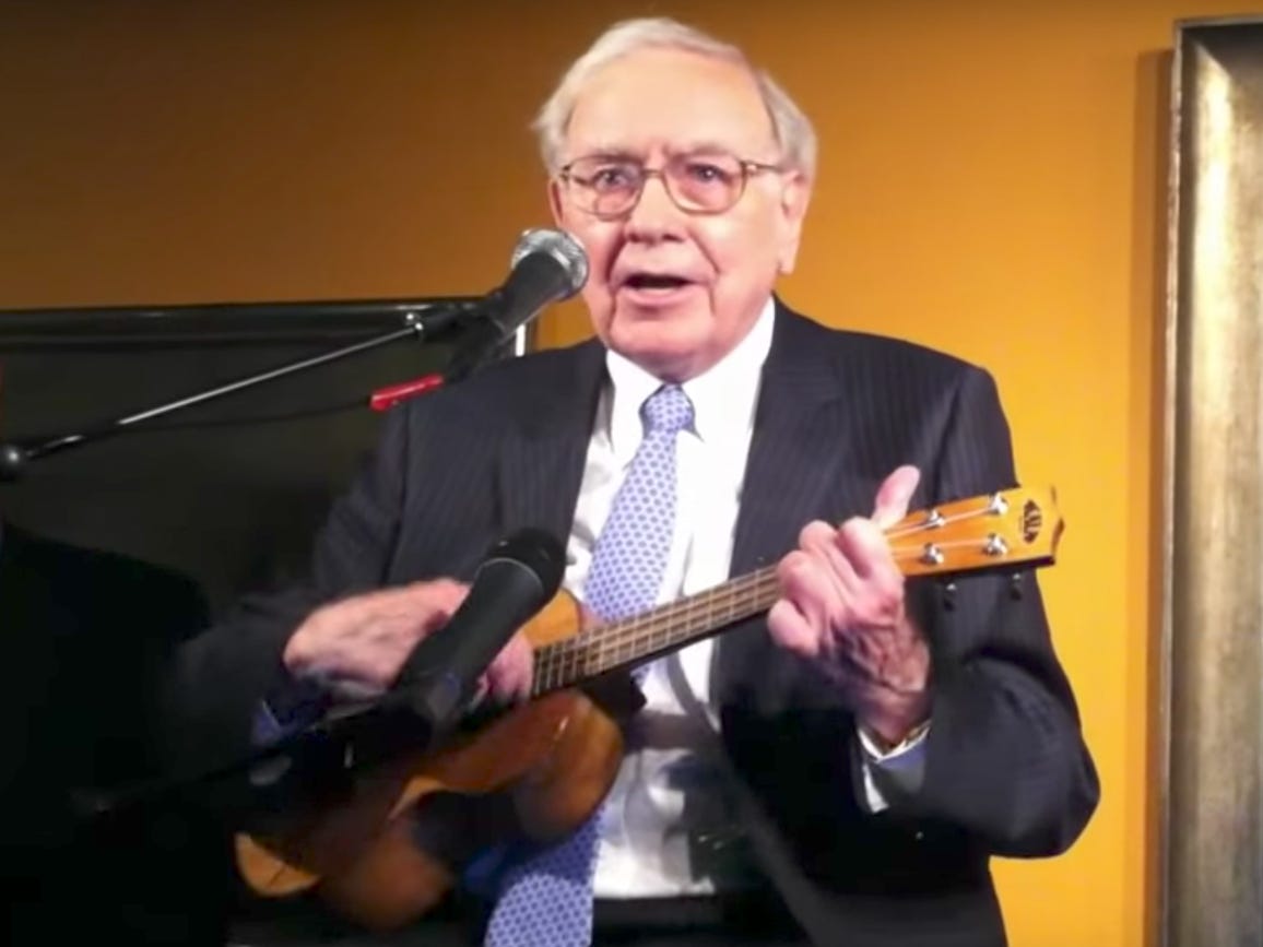 <p>Buffett loves playing bridge, sometimes playing for over 8 hours a week, the <a href="https://www.washingtonpost.com/business/economy/my-conversation-with-warren-buffet-about-bridge-bill-gates-and-a-bus-ride/2017/08/04/d49888ca-779d-11e7-9eac-d56bd5568db8_story.html" rel="noopener">Washington Post</a> reported. He also likes to <a href="https://markets.businessinsider.com/news/stocks/warren-buffett-lost-bet-tiger-woods-saved-face-clever-quip-2021-3-1030237552">hit the green for some golf</a>, spends a great deal of his time <a href="https://time.com/3968806/warren-buffett-investment-advice/" rel="noopener">reading</a>, and loves to play the ukulele — he said in 2020 that he has a c<a href="https://markets.businessinsider.com/news/stocks/warren-buffett-discussed-fed-small-business-ukeleles-goldman-sachs-event-2020-11-1029828697">ollection of 22 ukuleles</a>. He's played the ukulele since he was young and used his skills to court his first wife Susan, their son Peter once <a href="https://www.npr.org/templates/story/story.php?storyId=95394222" rel="noopener">told NPR</a>.</p><p>Buffett once bought and <a href="https://www.reuters.com/article/us-buffett-ukuleles-girls-idUSTRE5450JQ20090506" rel="noopener">donated 17 Hilo ukuleles</a> to the North Omaha branch of the nonprofit Girls Inc, and showed up at the group's building to give a group lesson.</p>