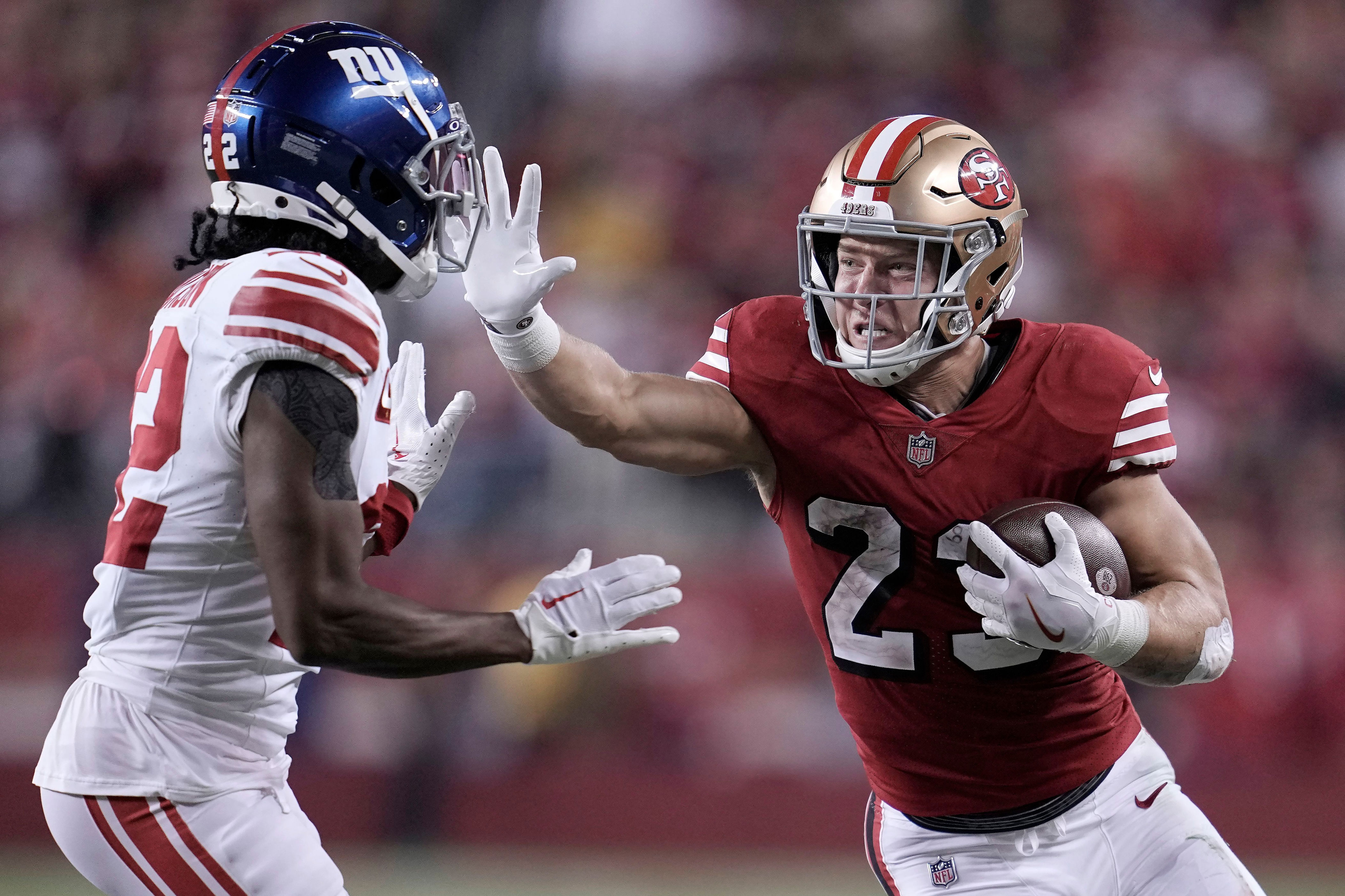 Christian McCaffrey leads 49ers to 13th straight regularseason win in