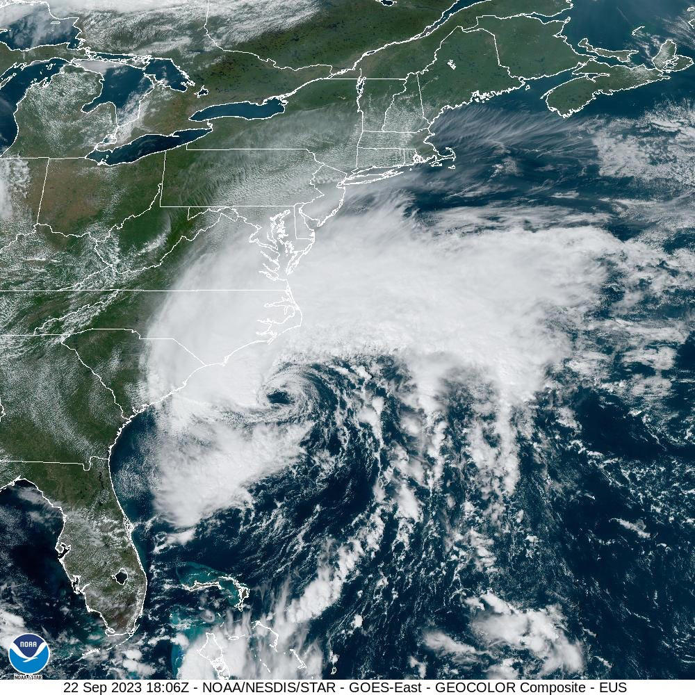 Follow Tropical Storm Ophelia's path as it tracks up East Coast Latest