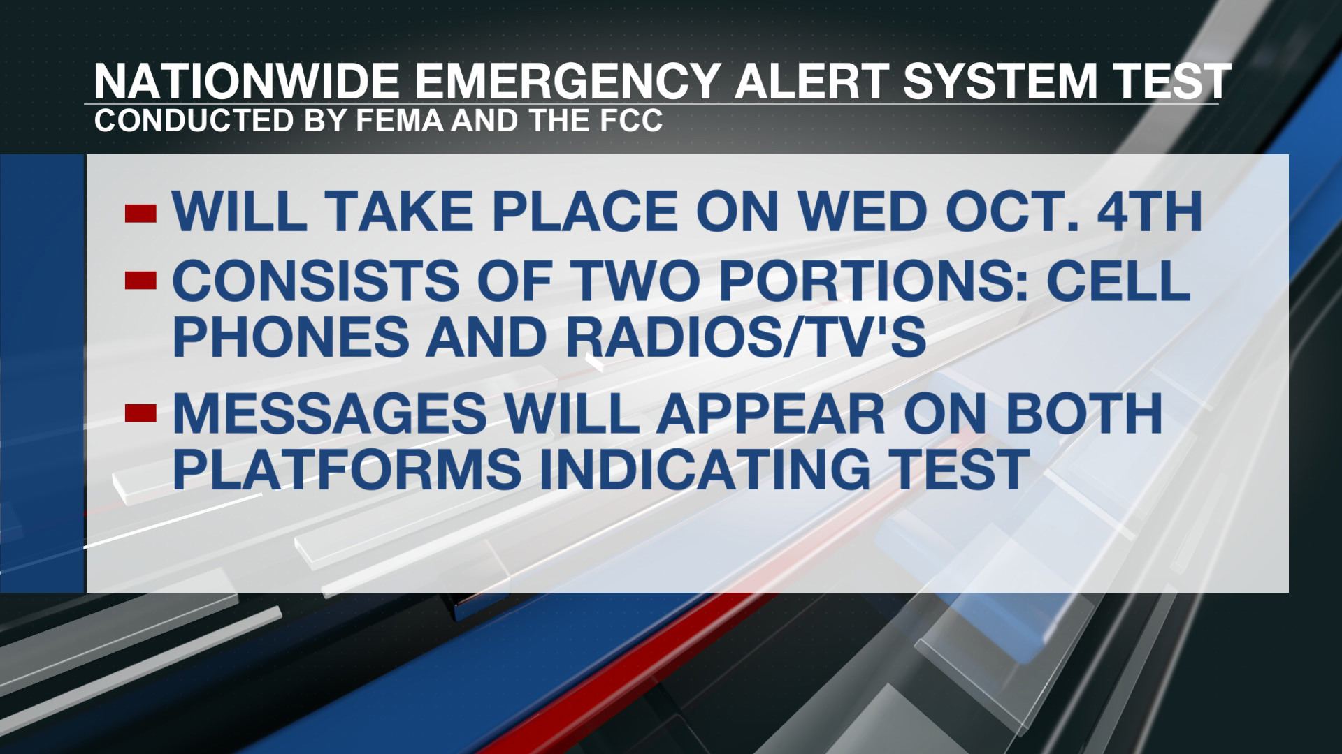 Fcc And Fema To Conduct Nationwide Emergency Alert Test