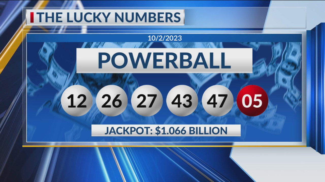 Winning numbers in Monday's Powerball drawing worth 1 billion