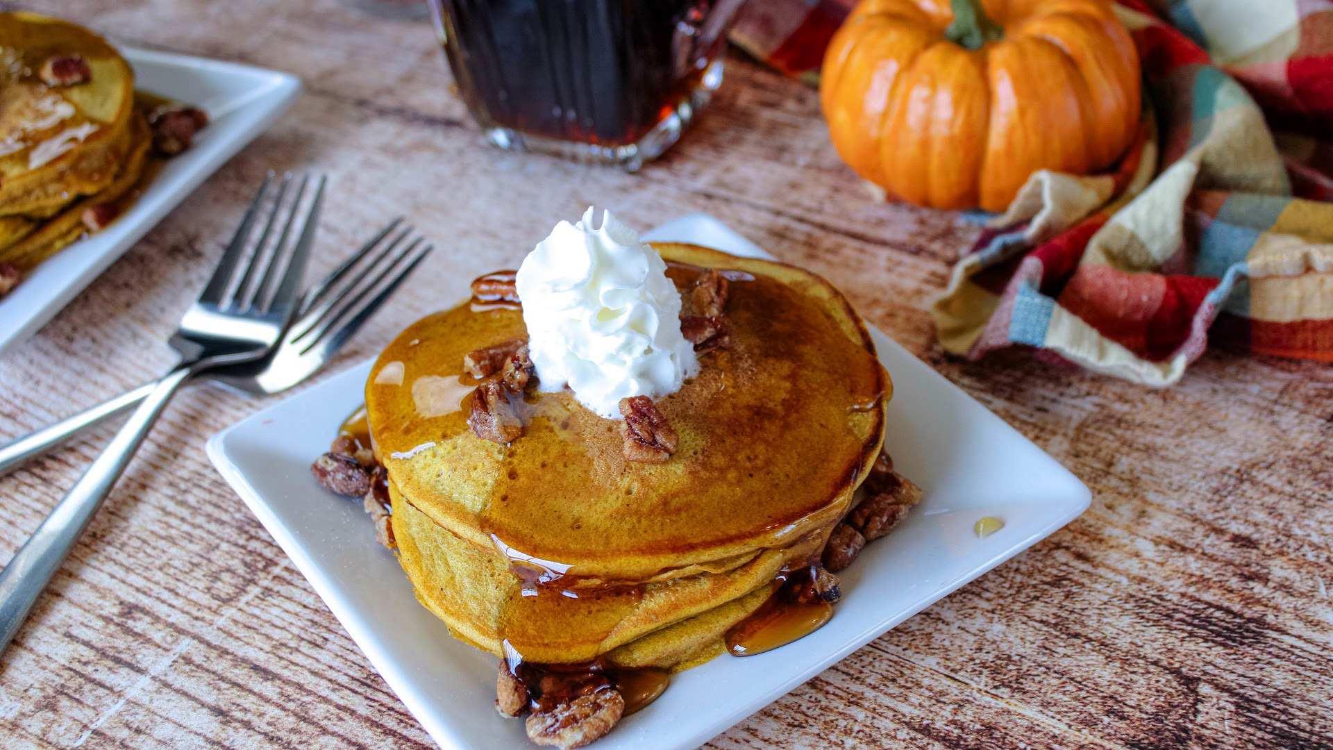 Light And Fluffy, These Pumpkin Pancakes Have Just The Right Hint Of Spice