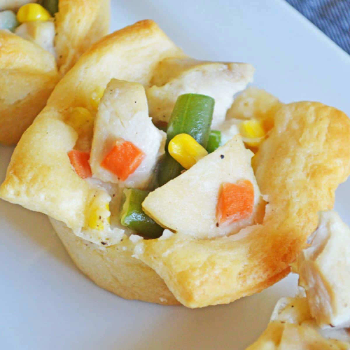 Mini Chicken Pot Pies with Crescent Rolls