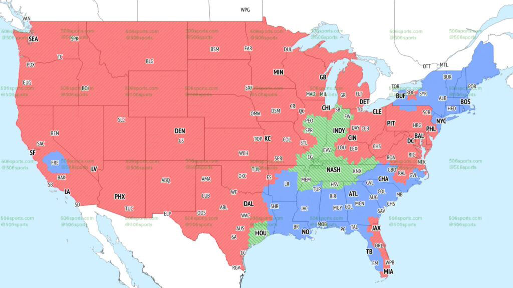 NFL Coverage Map Week 5 TV Schedule for FOX, CBS Broadcasts