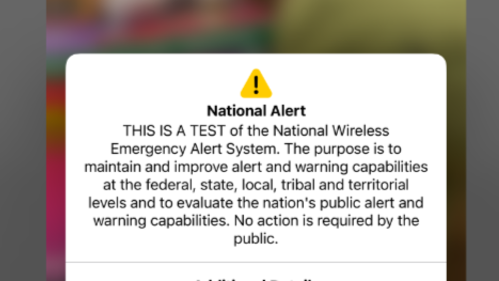 An Emergency Alert Test Sounded Today On All U S Cellphones Tvs And Radios Here S What Happened