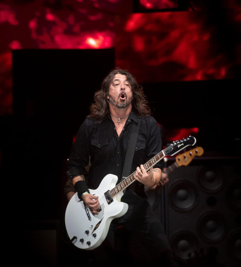 Dave Grohl of Foo Fighters performs at Bonnaroo in Manchester, Tenn., Sunday, June 18, 2023.