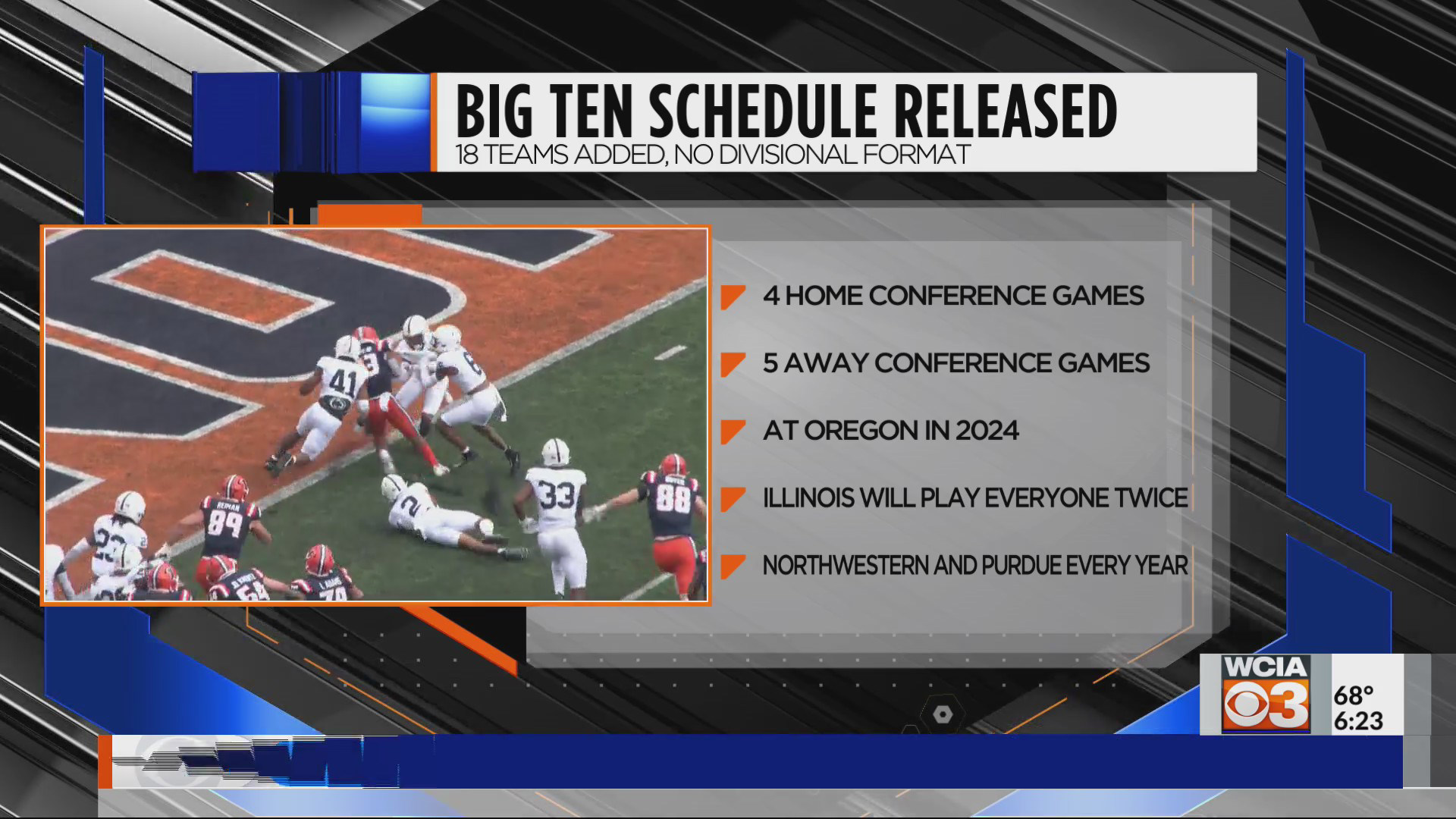 Illinois football 2024 conference schedule released