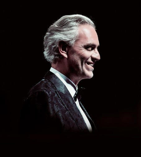Opera star Andrea Bocelli takes the stage this Sunday at Heritage Bank Center.