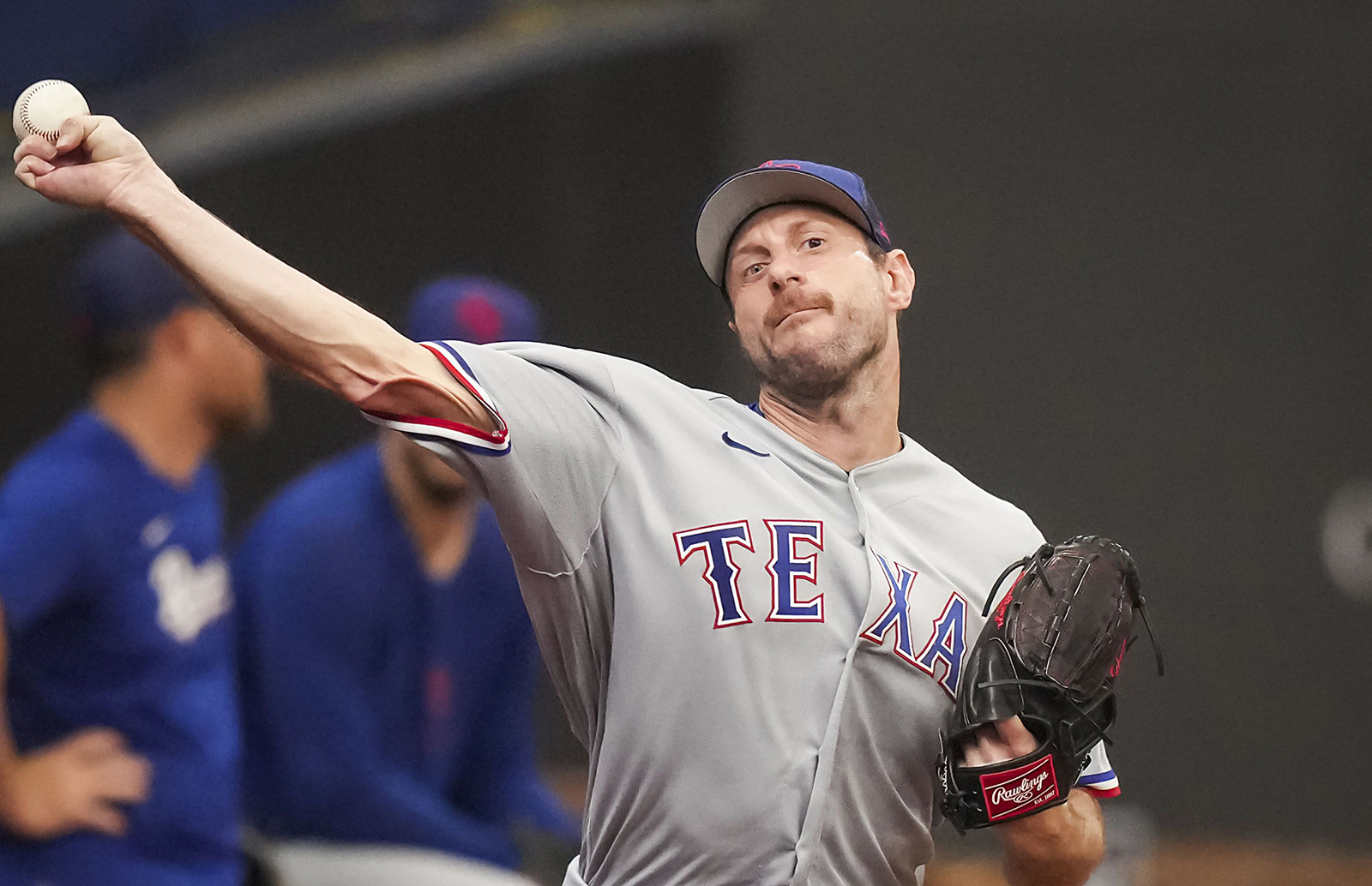 Max Scherzer throws to hitters setting Rangers up with tricky roster