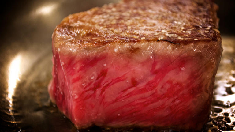 close up of filet steak