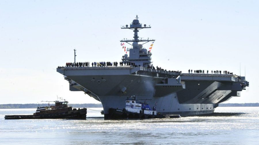 us sends aircraft carrier back to virginia from israel
