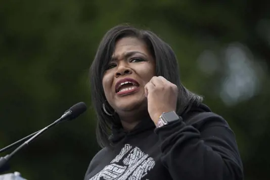 U.S. Rep. Cori Bush (D-Mo.) speaks during a March for Our Lives rally against gun violence on the National Mall on June 11, 2022, in Washington, D.C. (Photo: Drew Angerer/Getty Images)